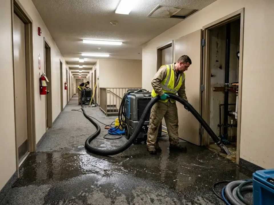 multi-unit-apartment-hallway-f-005 — frequently asked questions, Emergency Burst Pipe Water Extraction & Removal in Bellevie…